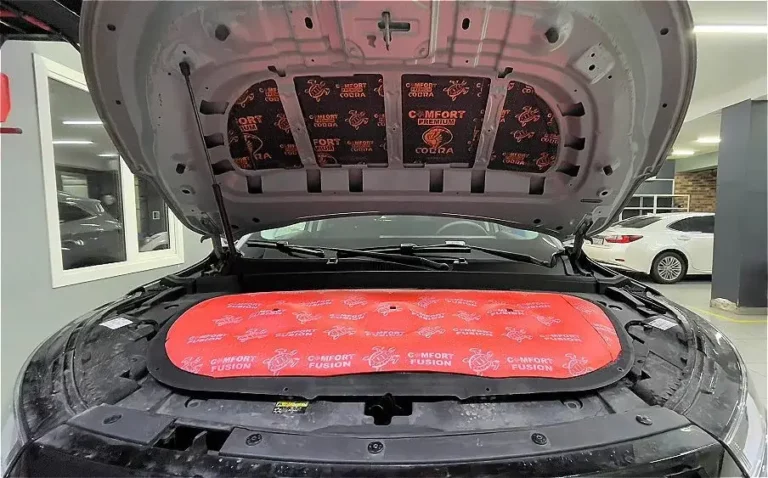 Шумоизоляция Exeed TLX 2022 белый капот